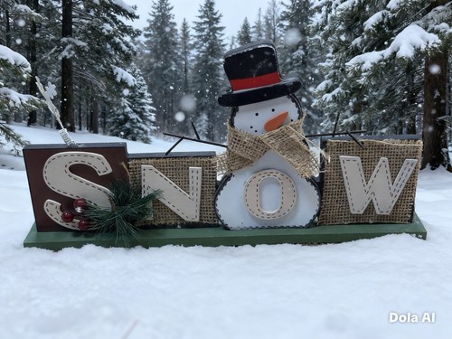 Rustic wooden snowman - rustic,