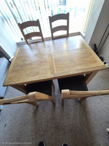 Fishpools oak extending table - oak,