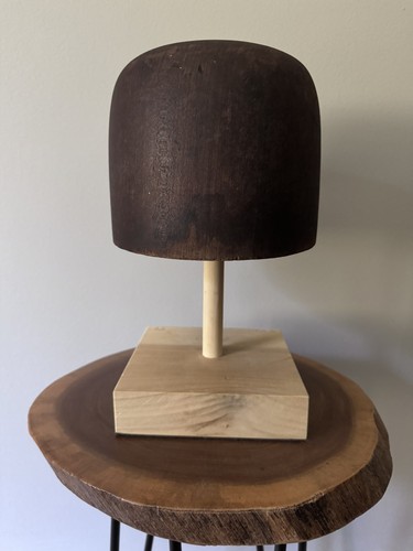 Vintage millinery wood - wood, open