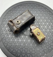 CORONET MIDGET SUBMINATURE BAKELITE CAMERA COMPLETE WITH CASE-RARE BROWN #678