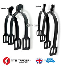 PAIR Horse Boot Spur Metal Steel Adult Child Large Medium Small 20MM /25MM BLACK