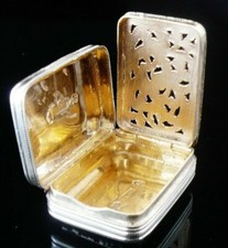 Antique Sterling Silver Vinaigrette, Ledsam & Vale, Birmingham 1818