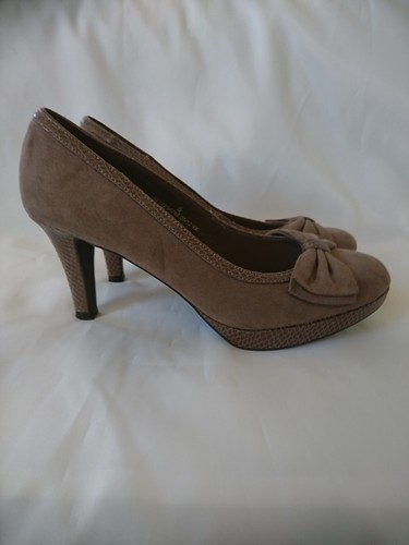 Taupe suede snakeskin - m&s, high