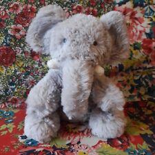 F&F 7" GREY ELEPHANT SOFT TOY PLUSH COMFORTER SOOTHER SAFARI ANIMAL TESCO 