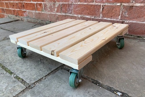 Wooden plant pot - plant, trolley