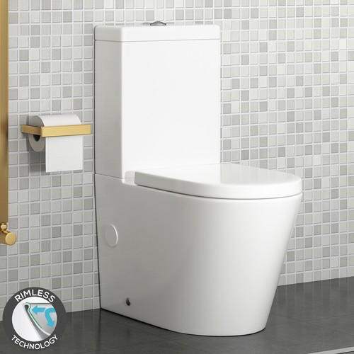 Close coupled toilet rimeless - coupled,