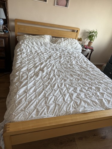 Oak wood slatted - wood, double