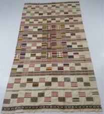 Vintage African Handwoven Ewe Kente Cloth - Ghana Ceremonial Textile 252x138cm