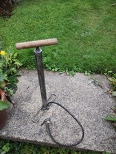 Land Rover Series tyre pump, stirrup type, genuine part.