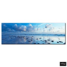 Sunset Seascape Beautiful   BOX FRAMED CANVAS ART Picture HDR 280gsm