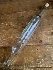 Vintage Hand Blown Glass Rolling Pin With Cork Stopper - 51cm Long