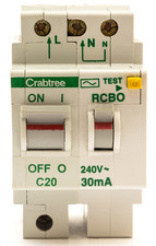 CRABTREE POLESTAR RCBO C20 20