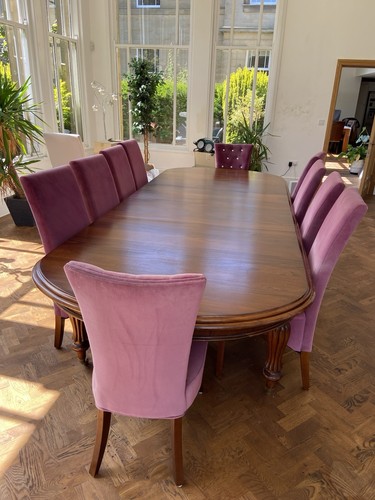 Large dining table and - table, 10