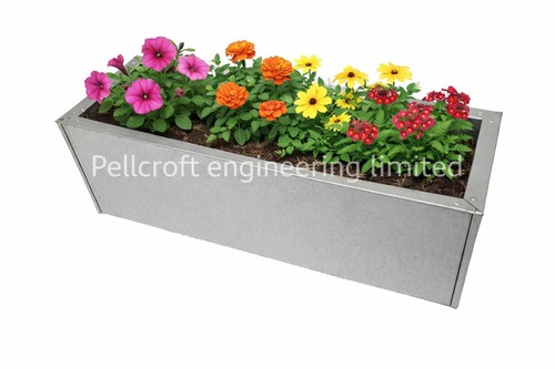 Galvanised rectangular trough - galvanised,