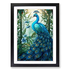 Peacock Nouveau No.2 Framed