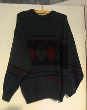 Knitted Men's Jumper Green Large . Tom Sayers. Wool Blend. Size L
