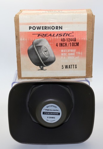 Vintage realistic powerhorn - vintage,