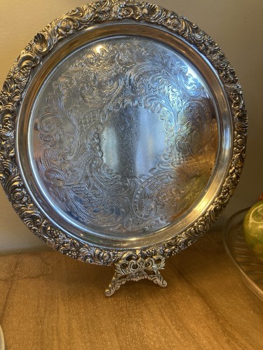 Silver plate small tray - silver,