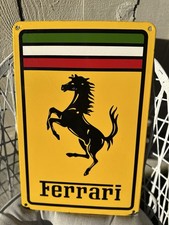 Vintage Ferrari Enamel Sign