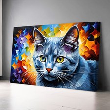 Russian Blue Cat #2 Abstract