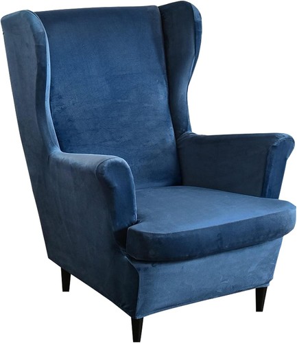 Wing chair slipcover velvet - wing,