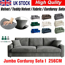 2/3/4 Seater Teddy Velvet Sofa with 2 Pillows Modern Couch Love Seat Settee Home