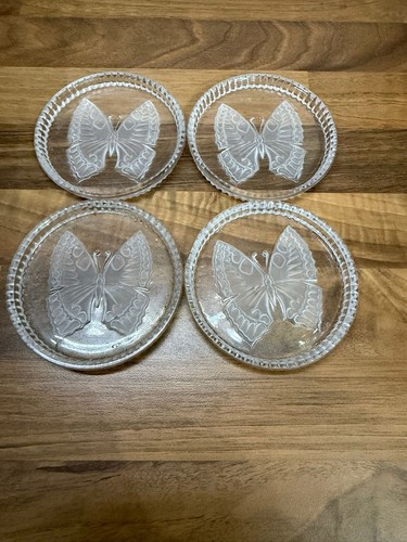 Vintage glass coasters - vintage,