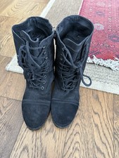 Diesel Black Suede Lace-Up