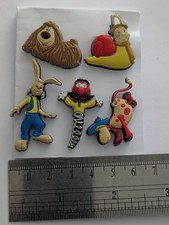 Magic Roundabout Rubber Pin Badge Lot Of 5