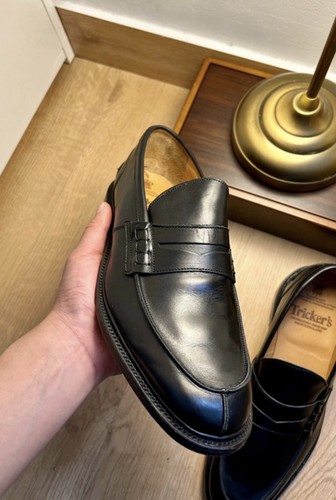 Tricker men black leather - men's,