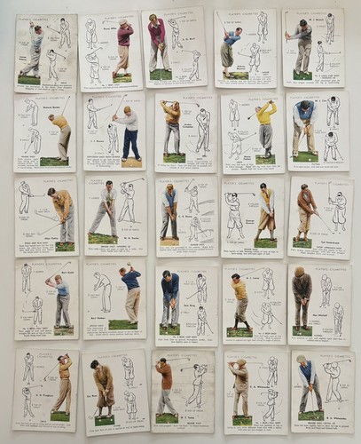 Golf cigarette cards players - cigarette,