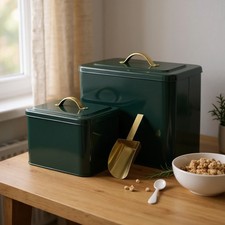 Biscuit Tin Green Vintage