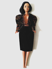 BARBIE Doll black velvet skirt