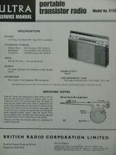 Ultra Portable Transistor radio Model 6130 Service manual