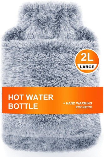 Hot water bottle with - hot, fluffy