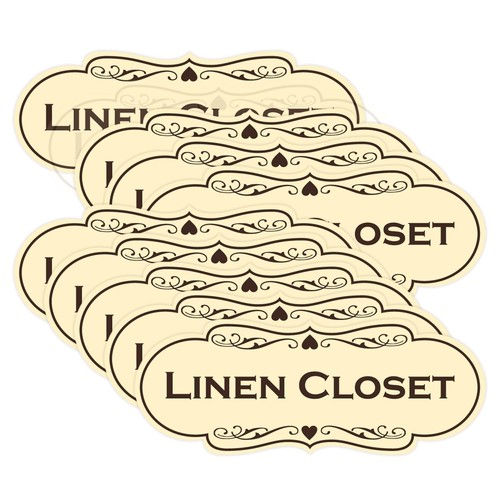 Designer linen closet sign - closet,