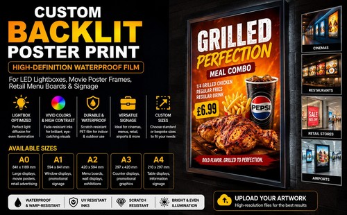 Backlit film poster printing - backlit,