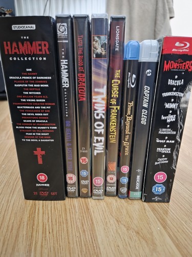 Hammer horror dvd and blu - blu, ray