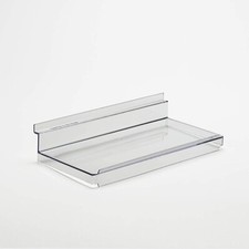 Flat Slatwall Shelf With Lip: 250mm (W) x 125mm (D)