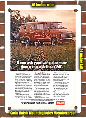 Metal sign 1976 gmc - 1976, vandura