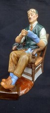 Royal Doulton Batchelor c. 1963 Grandfather In Chair Darning Sock