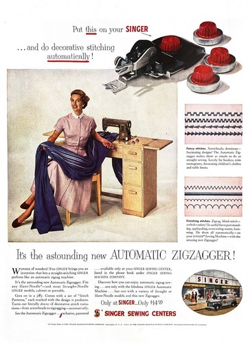 1955 singer sewing machine - singer,