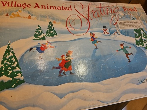 Snow village skating pond - snow,