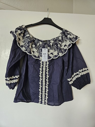 Lipsy navy cream embroidered - cream,