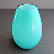 Vintage Turquoise Glass Flower