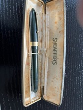 Sheaffer Snorkel Fountain Pen Gold Nib With Original Case And Instructions