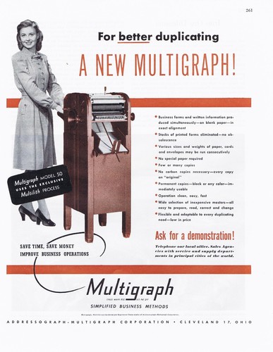 1945 multigraph duplicating - multigraph,