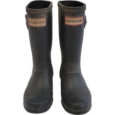 Hunter Unisex Kids' Black Wellies Rubber Waterproof Boots UK Size Unknown 19cm