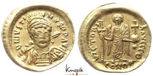 Byzantium justinus solidus - justinus, i,