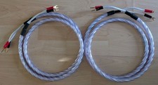 QED Genesis Silver Spiral Speaker Cable banana to spade 2.75m pair